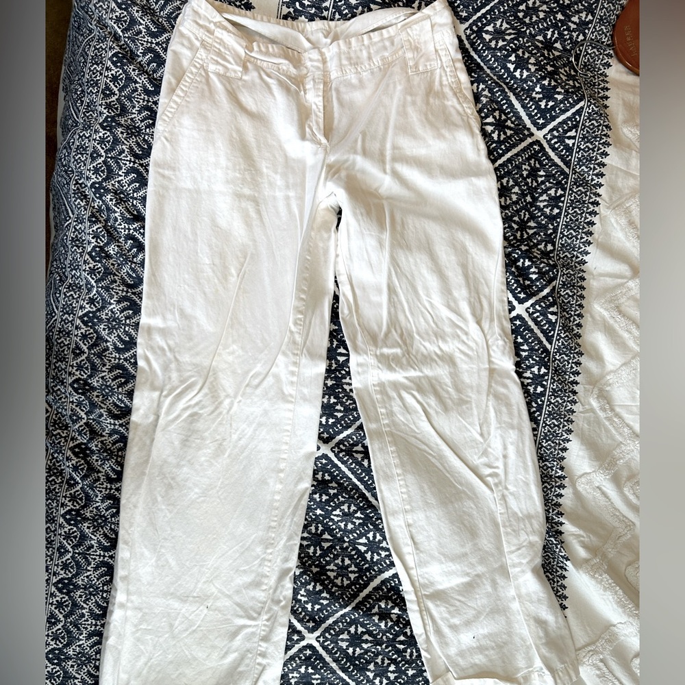 White wide-leg Benetton pants